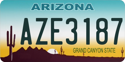 AZ license plate AZE3187