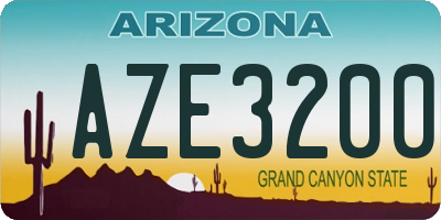 AZ license plate AZE3200