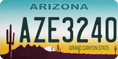 AZ license plate AZE3240