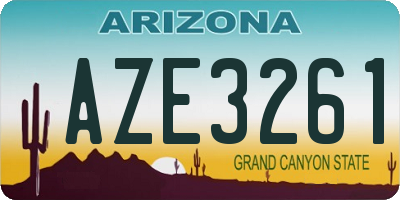 AZ license plate AZE3261