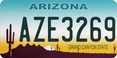 AZ license plate AZE3269
