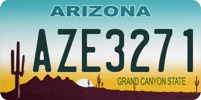 AZ license plate AZE3271