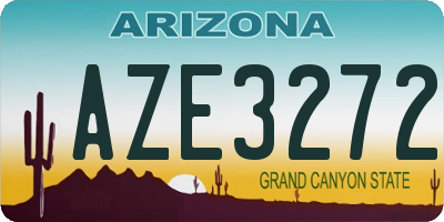 AZ license plate AZE3272