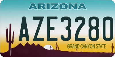 AZ license plate AZE3280