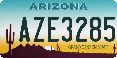 AZ license plate AZE3285