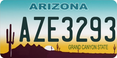 AZ license plate AZE3293