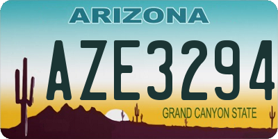 AZ license plate AZE3294