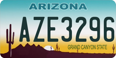 AZ license plate AZE3296
