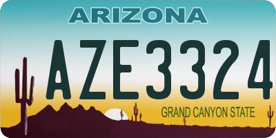 AZ license plate AZE3324
