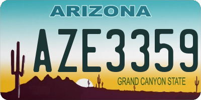 AZ license plate AZE3359