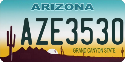 AZ license plate AZE3530