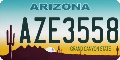 AZ license plate AZE3558
