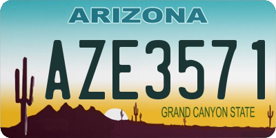 AZ license plate AZE3571