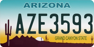 AZ license plate AZE3593
