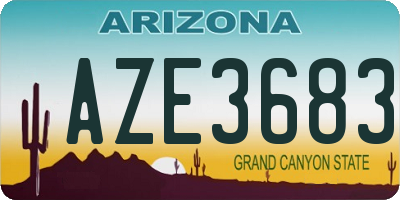 AZ license plate AZE3683