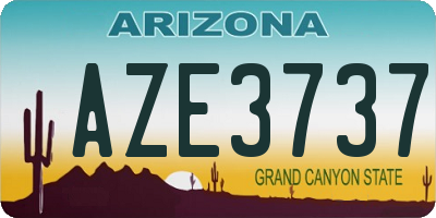 AZ license plate AZE3737