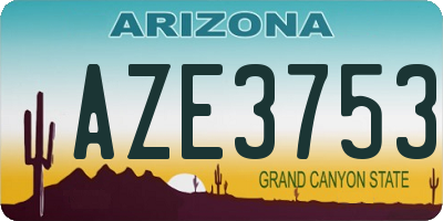AZ license plate AZE3753