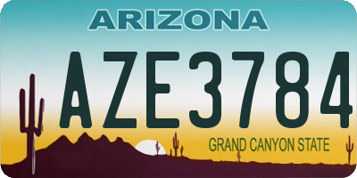 AZ license plate AZE3784