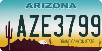 AZ license plate AZE3799