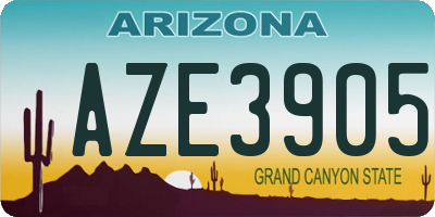 AZ license plate AZE3905