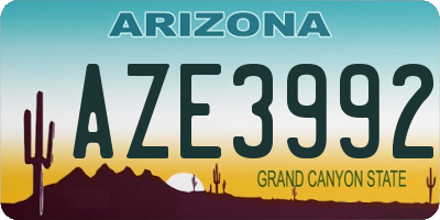 AZ license plate AZE3992