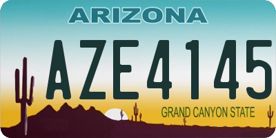 AZ license plate AZE4145