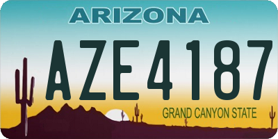 AZ license plate AZE4187