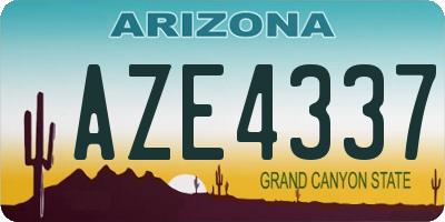 AZ license plate AZE4337