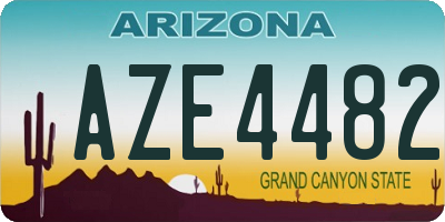 AZ license plate AZE4482
