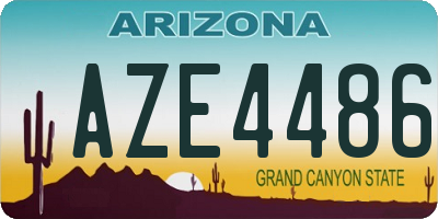 AZ license plate AZE4486