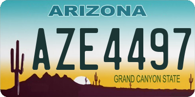 AZ license plate AZE4497