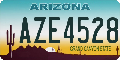 AZ license plate AZE4528