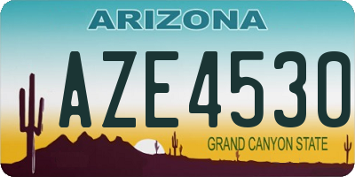 AZ license plate AZE4530