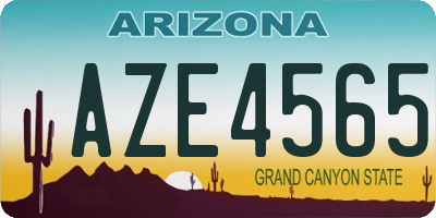 AZ license plate AZE4565
