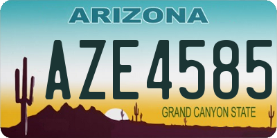 AZ license plate AZE4585