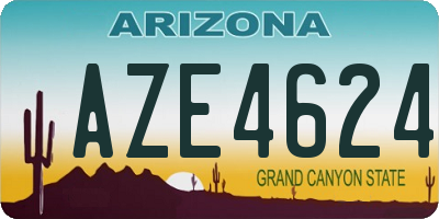 AZ license plate AZE4624