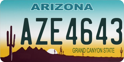 AZ license plate AZE4643