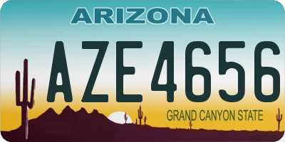 AZ license plate AZE4656