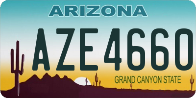 AZ license plate AZE4660