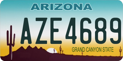 AZ license plate AZE4689