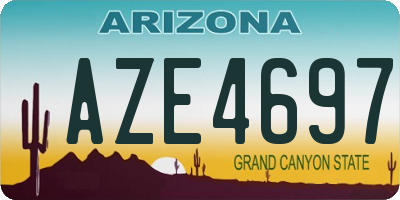 AZ license plate AZE4697