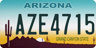 AZ license plate AZE4715