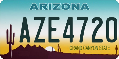AZ license plate AZE4720