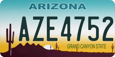 AZ license plate AZE4752