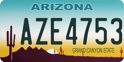 AZ license plate AZE4753