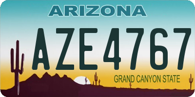 AZ license plate AZE4767
