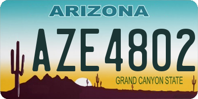 AZ license plate AZE4802