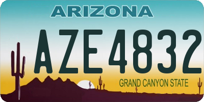 AZ license plate AZE4832