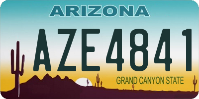 AZ license plate AZE4841