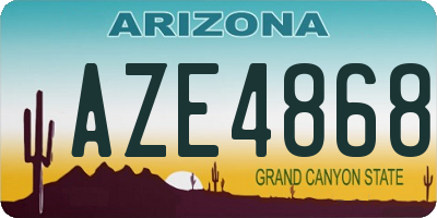 AZ license plate AZE4868